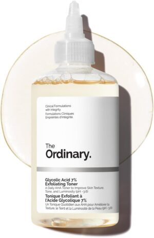 The Ordinary Glycolic Acid 7% Exfoliating Toner, Brightening and Smoothing Daily Toner for More Even-Looking Skin Tone